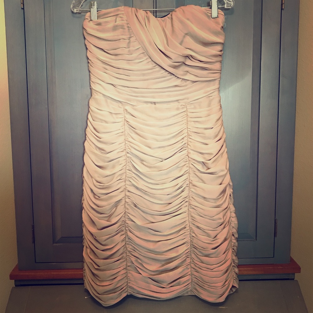 Rushed Champagne Cocktail Dress